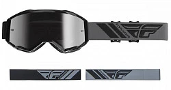 Fly Racing Zone 2019 мотоочки, черный, серая зеркальная линза
