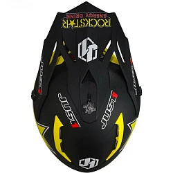 Just1 J38 Rockstar шлем кроссовый, желто-черный