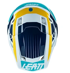 Leatt Kit Moto 7.5 V22 Aqua шлем кроссовый + Velocity 4.5 мотоочки