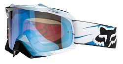 Fox Airspc Traker Blue Blue Spark мотоочки, красно-черно-белый, зеркальная голубая линза