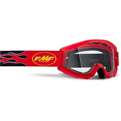 FMF Powercore Flame Red мотоочки подростковые прозрачная линза