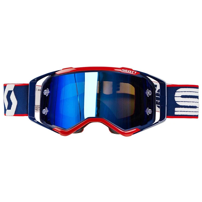 Scott Prospect Retro Blue/Red Blue Chrome Lens мотоочки