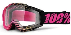 100% Accuri Canaveral/Clear Lens мотоочки, черно-малиновый