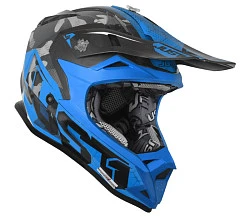 Just1 J32 SWAT Camo Blue Fluo шлем кроссовый, сине-черный