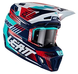 Leatt Kit Moto 8.5 V23 Royal шлем кроссовый + Velocity 5.5 мотоочки