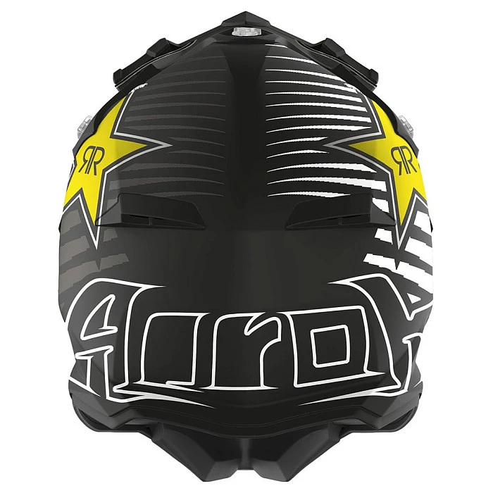 Airoh Terminator Open Vision Rockstar 2020 шлем внедорожный, бело-черно-желтый