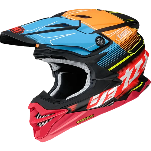 Shoei VFX-WR Zinger TC-10 шлем кроссовый, сине-красно-оранжевый