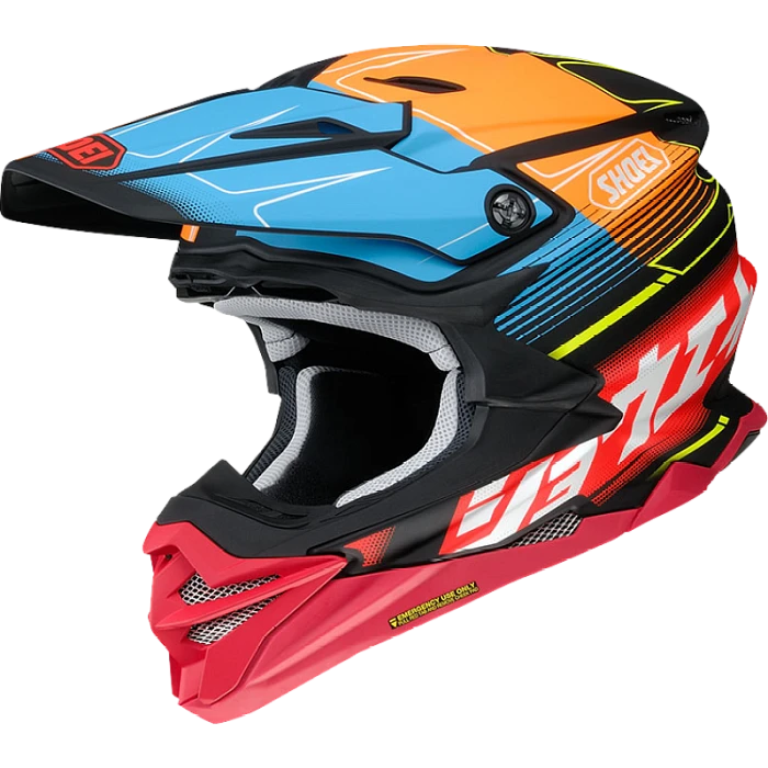 Shoei VFX-WR Zinger TC-10 шлем кроссовый, сине-красно-оранжевый