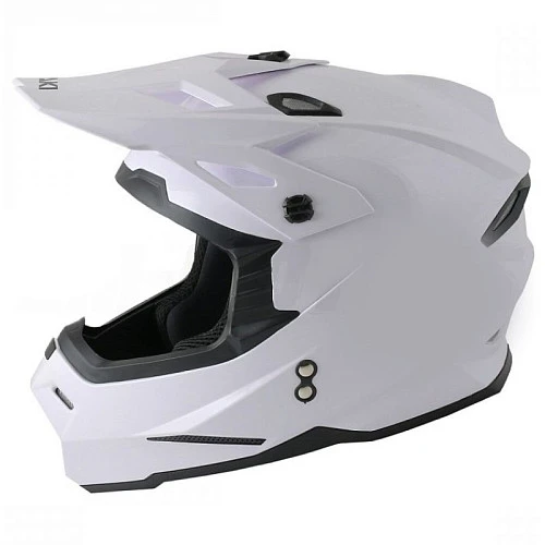 Ataki JK801 Solid шлем кроссовый, белый глянцевый