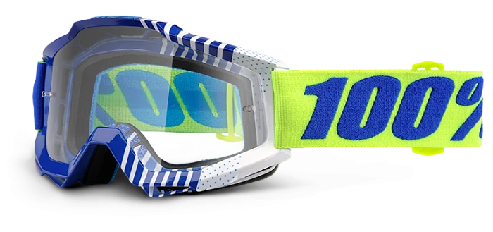 100% Accuri Sundance Clear Lens мотоочки, сине-желтый