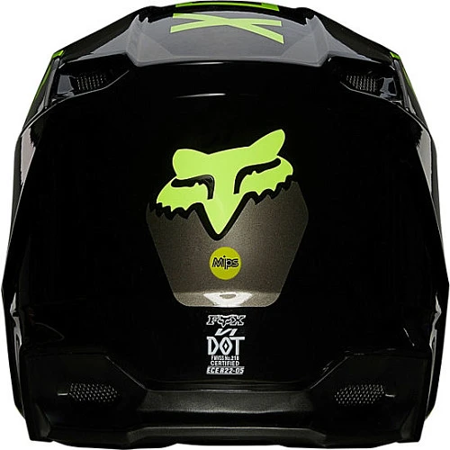 Fox Racing V1 Revn Flow Yellow шлем кроссовый