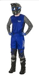 Fly Racing Kinetic K121 2021 мотоштаны, сине-фиолетово-серый