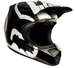 Fox Racing V3 Savant шлем кроссовый, черно-белый