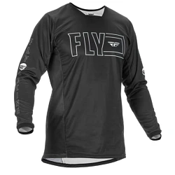 Fly Racing Kinetic Fuel джерси, черно-белый