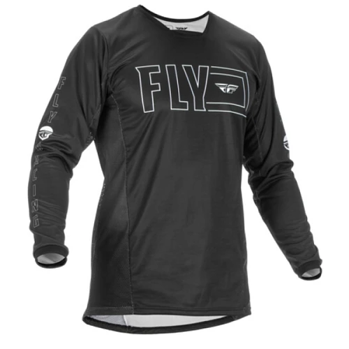 Fly Racing Kinetic Fuel джерси, черно-белый