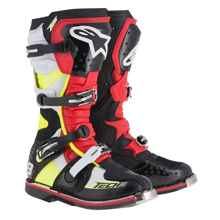 Alpinestars Tech 8 RS Vented мотоботы кроссовые, черно-красно-желтый