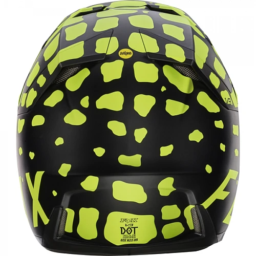 Fox Racing V3 Grav шлем кроссовый, черно-желтый