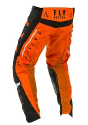 Fly Racing Kinetic K120 2020 мотоштаны подростковые, оранжево-черный