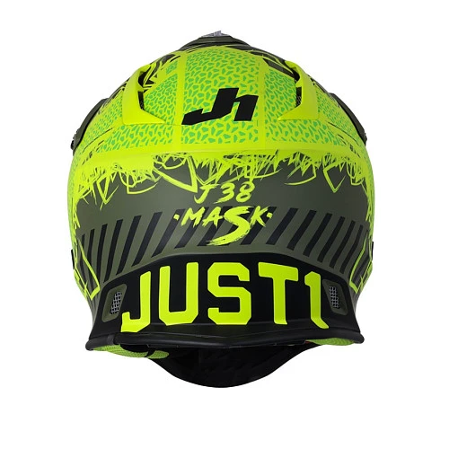 Just1 J38 Mask шлем кроссовый, желто-черный-хаки