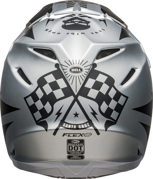 Bell Moto-9 Flex Breakaway Matte Silver/Black шлем кроссовый