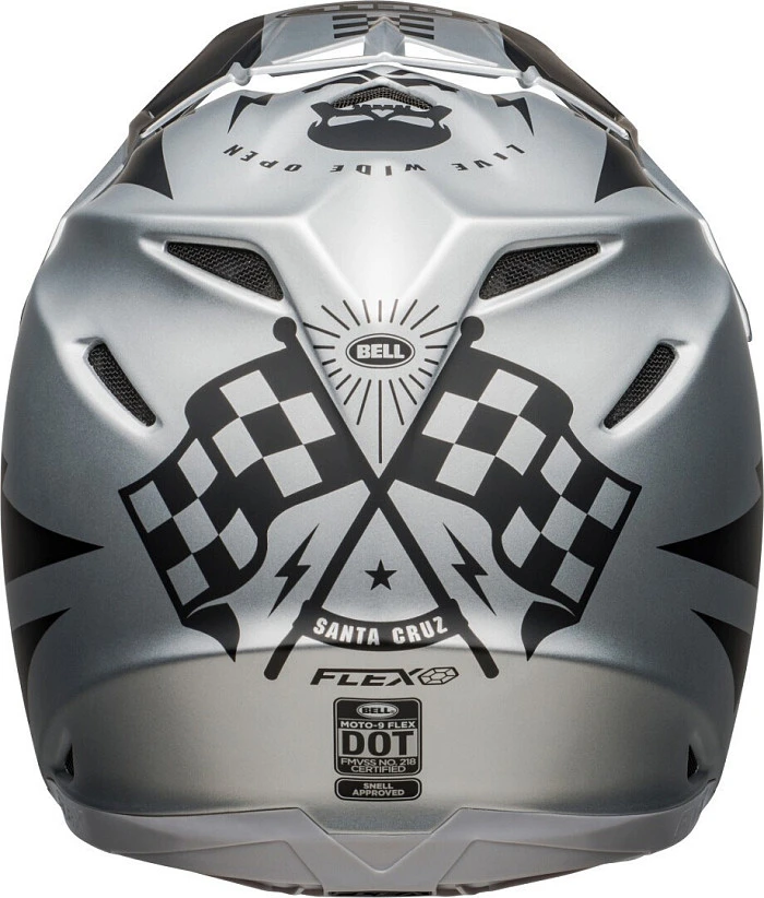 Bell Moto-9 Flex Breakaway Matte Silver/Black шлем кроссовый