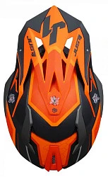 Just1 J18 Hexa Orange Titanium Black шлем кроссовый