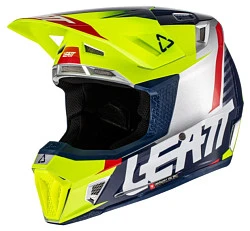 Leatt Kit Moto 7.5 V22 Lime шлем кроссовый + Velocity 4.5 мотоочки