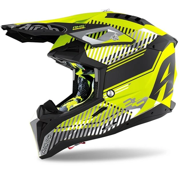 Airoh Aviator 3 Wave Yellow Matt шлем внедорожный
