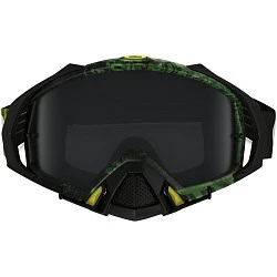 Oakley Mayhem Pro Distress мотоочки, зелено-черный, темно-серая линза