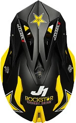 Just1 J18 RockStar шлем кроссовый, желто-черно-белый