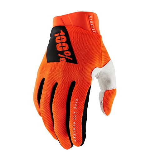 100% Ridefit Fluo Orange мотоперчатки, оранжевый