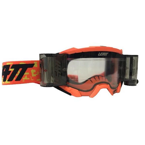 Leatt Velocity 5.5 Roll-Off Neon Orange / Clear мотоочки, двойная линза