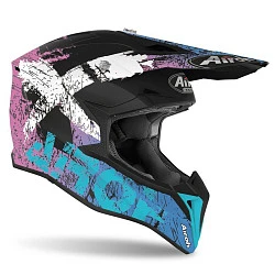 Airoh Wraap Smile Violett шлем внедорожный, черно-фиолетовый