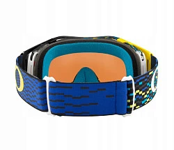 Oakley Crossbril Airbrake Equalizer Blue Yellow мотоочки, сине-оранжевая линза