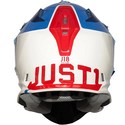 Just1 J18 Pulsar шлем кроссовый, сине-красно-белый