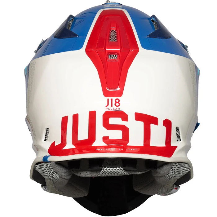 Just1 J18 Pulsar шлем кроссовый, сине-красно-белый