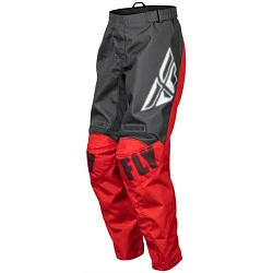 Fly Racing F-16 2023 Grey/Red мотоштаны подростковые