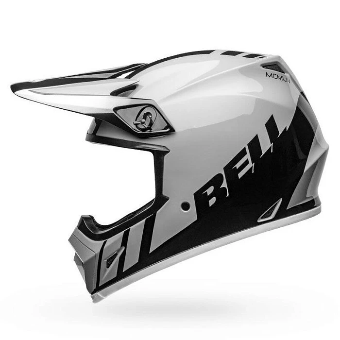 Bell MX-9 Mips Dash Gloss Gray /Black /White шлем кроссовый