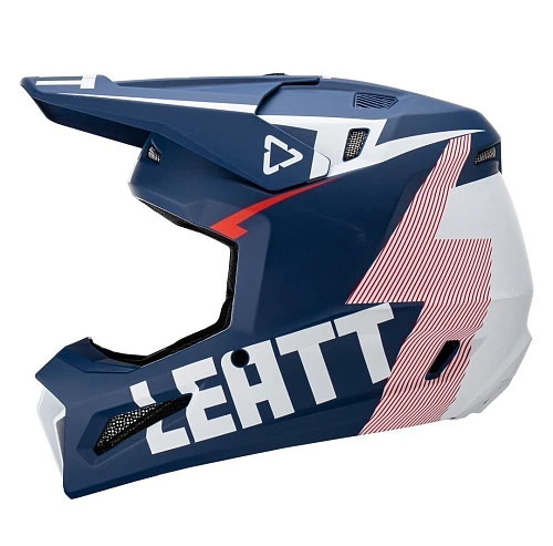 Leatt Kit Moto 3.5 Royal, шлем кроссовый + Velocity 4.5 мотоочки