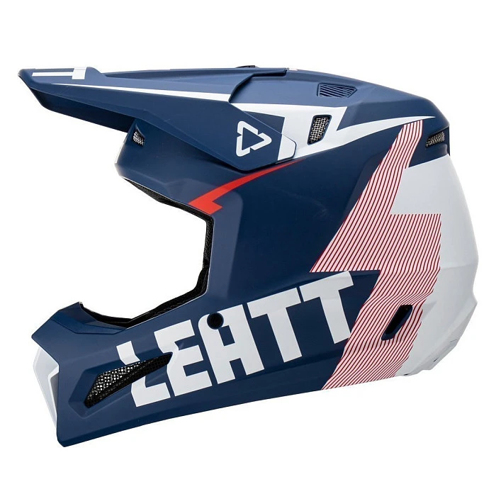 Leatt Kit Moto 3.5 Royal, шлем кроссовый + Velocity 4.5 мотоочки