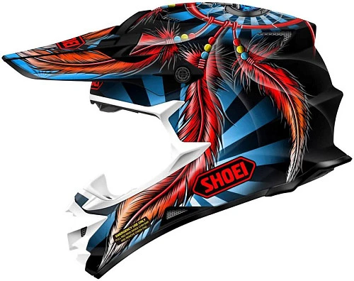Shoei VFX-W Grant 2 TC-1 шлем кроссовый, красно-сине-черный