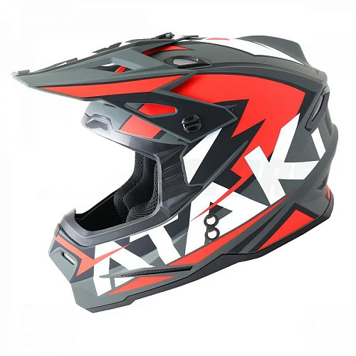 Ataki JK801 Rampage шлем кроссовый, красно-серый