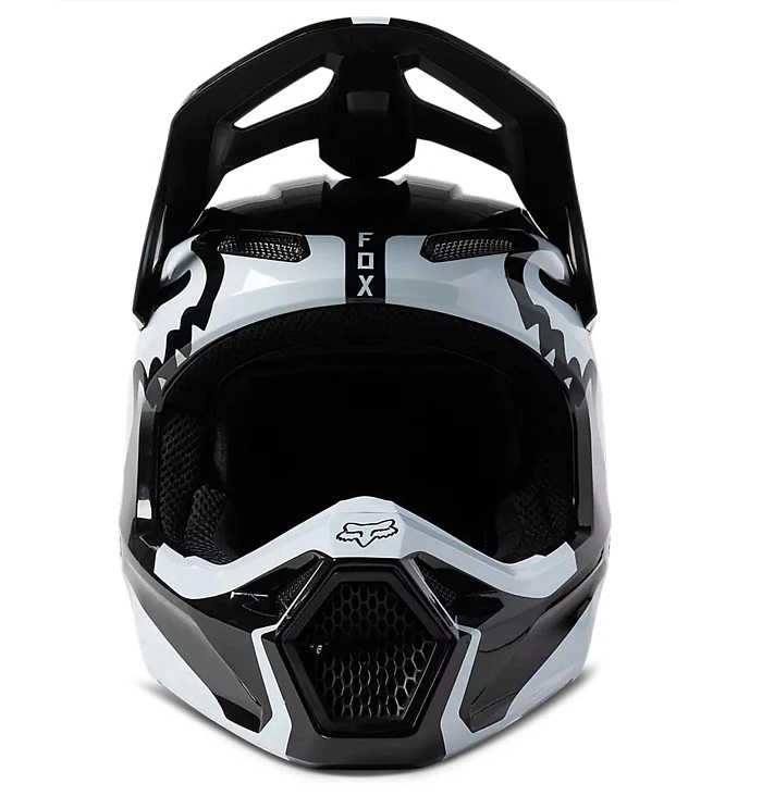 Fox Racing V1 Leed Youth Black/White шлем подростковый