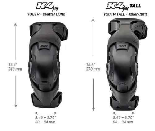 POD K4 2.0 YTH наколенники подростковые, серо-черный
