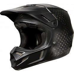 Fox Racing V4 Matte Carbon ECE шлем, черный матовый