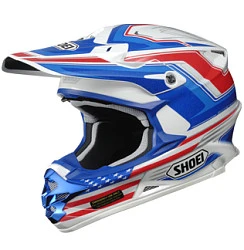 Shoei VFXW Salute TC-2 шлем кроссовый, сине-красно-белый