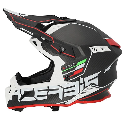 Acerbis Steel Carbon 22-06 Black/Red шлем внедорожный, черно-красный