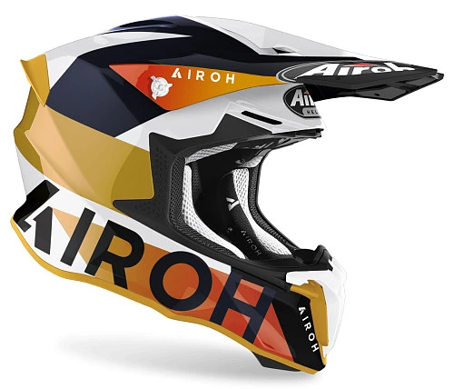 Airoh Twist 2.0 Lift White Blue шлем внедорожный, бело-синий