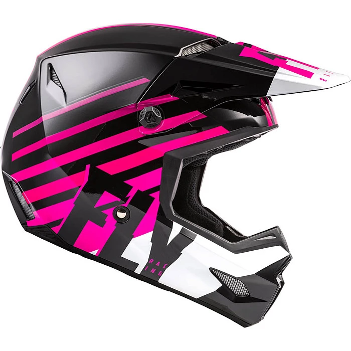 Fly Racing Kinetic Thrive шлем кроссовый, розово-черно-белый