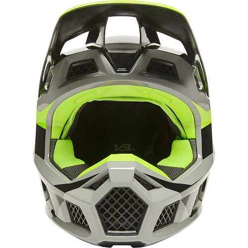 Fox Racing V3 RS 2022 Riet Flow Yellow шлем кроссовый